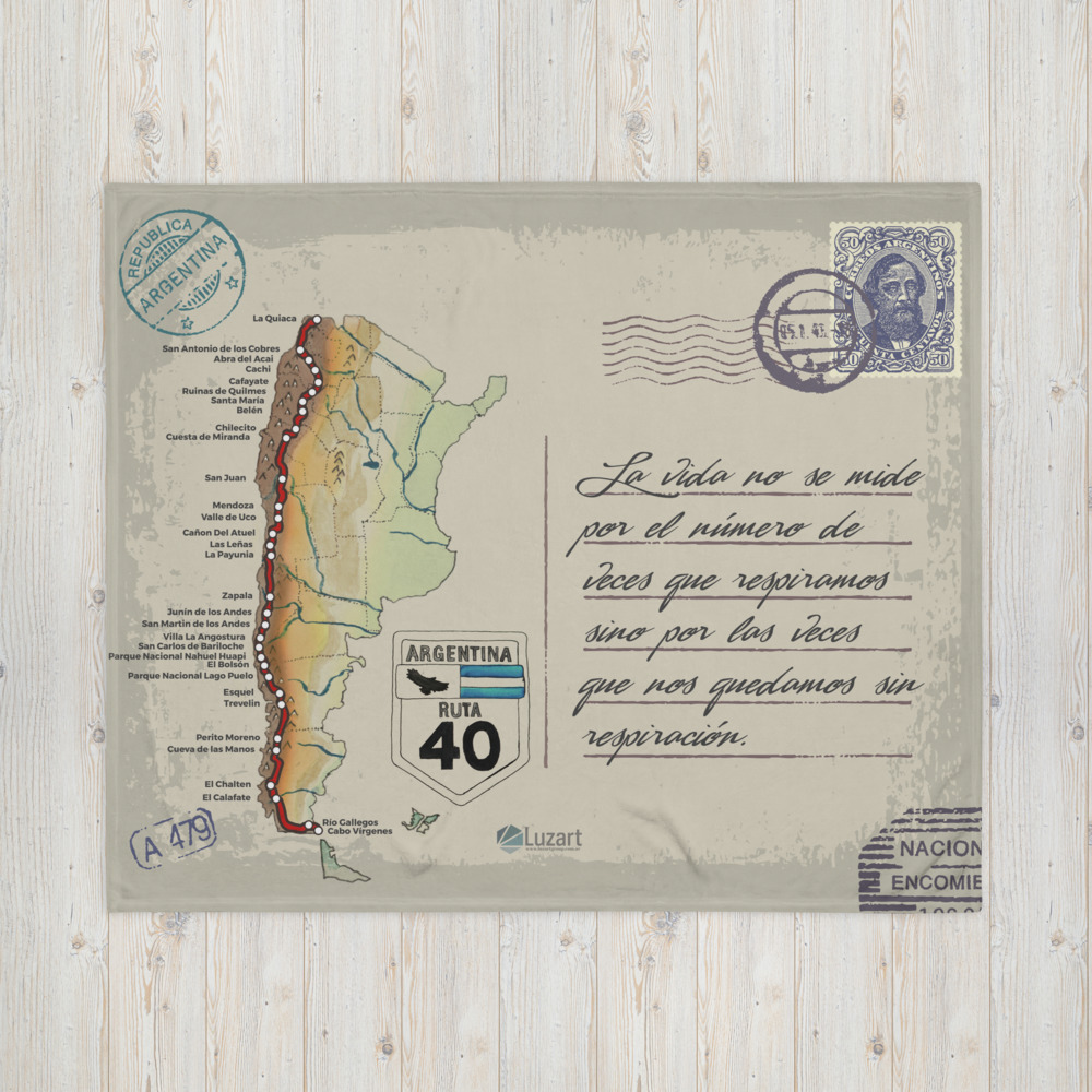 Argentina Ruta 40 Manta Personalizada Frazada Personalizada